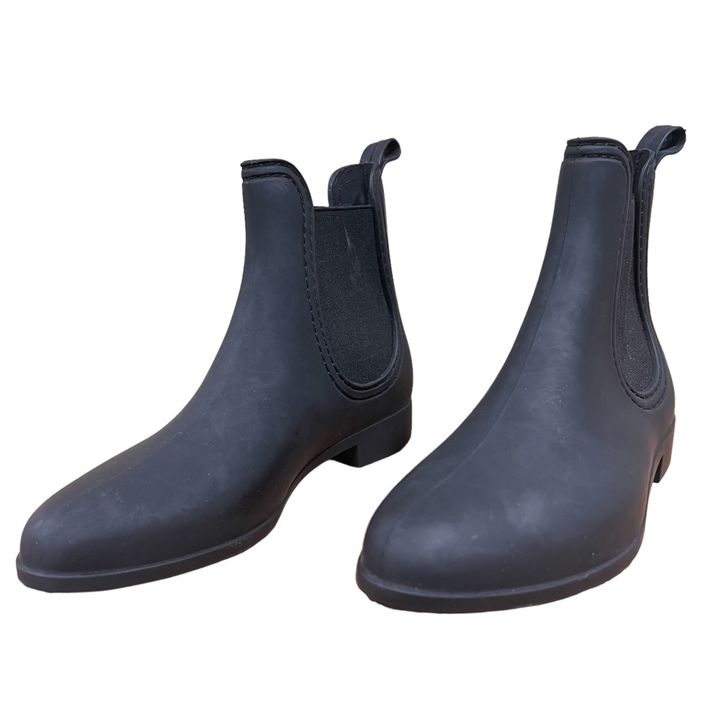 Jeffrey Campbell Black Havana Last Rain Boots 7